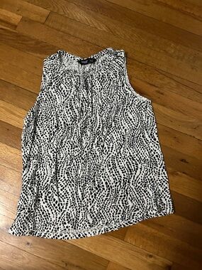 Simply Vera Vera Wang Black and White Printed Sleeveless Camisole